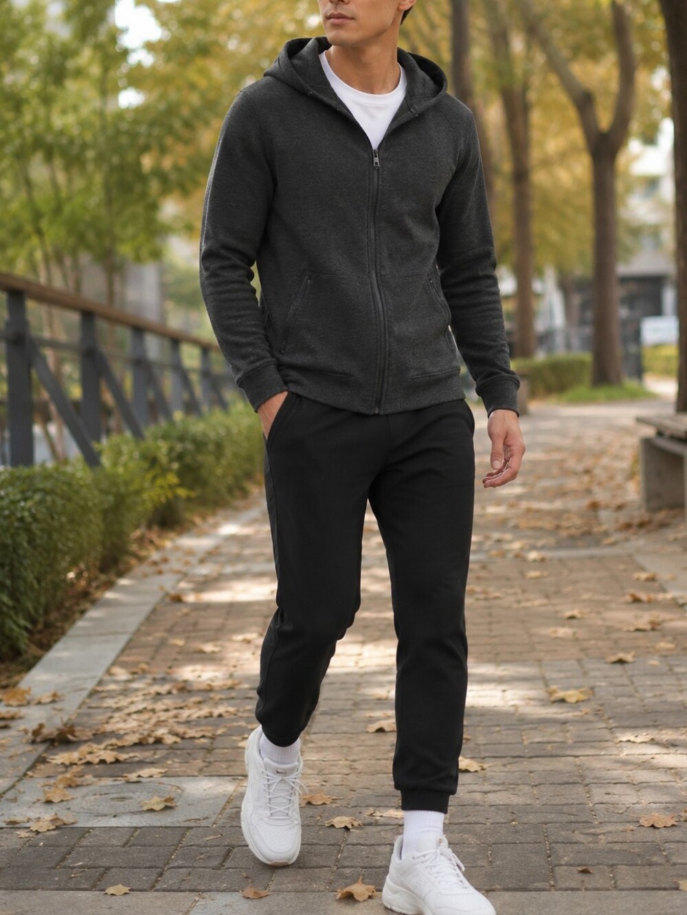 Lululemon Athletica Men’s Dark Charcoal Full Zip Hoodie Jacket Athleisure Casual